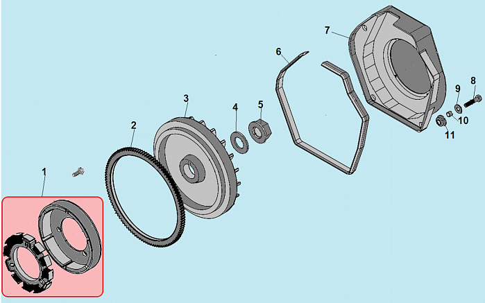 8 СТАРТЕР - МАХОВИК ГЕНЕРАТОР CHAMPION DG6501ES +ATS