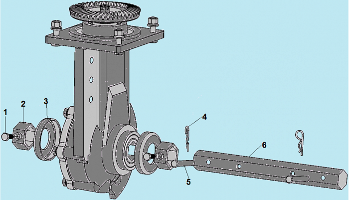 6 РЕДУКТОР - ШЕСТЕРНИ - ВАЛ МОТОБЛОК CHAMPION DC1163E