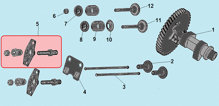 6 КЛАПАНА МОТОПОМПА CHAMPION GP50